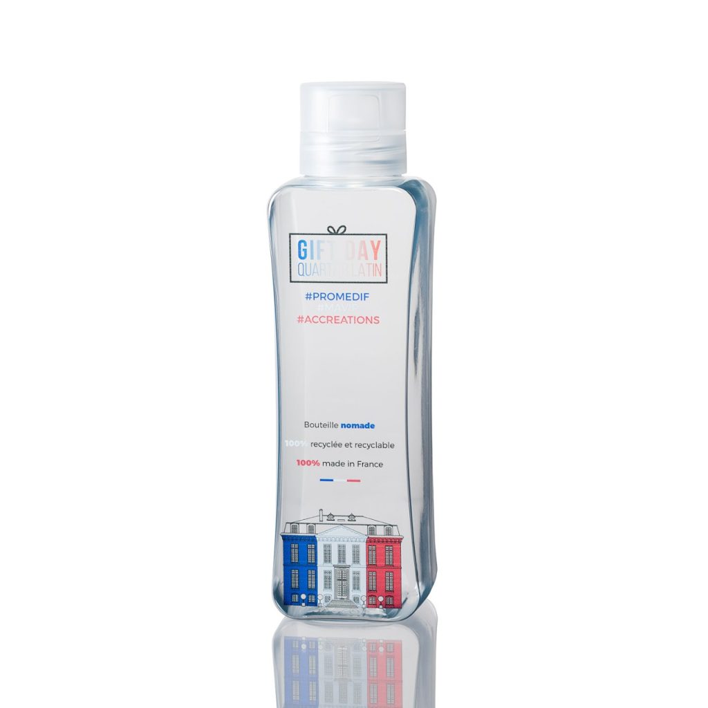 Bouteille personnalisée pour le Gift Day 2022, un objet pub